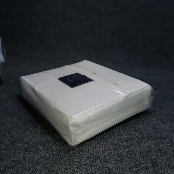 Ralph Lauren Linen Queen Flat Sheet Solid Alabaster White NEW Flat Sheet Only - Picture 3 of 6